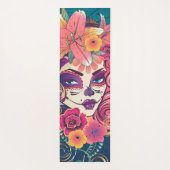 Tapis De Yoga Portrait d'une couronne de fleurs (Dos)