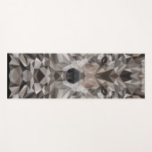 Tapis De Yoga Portrait géométrique du loup gris (Devant (Horizontal))