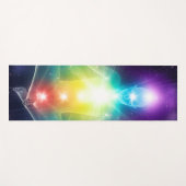 Tapis De Yoga pose Abstraite de lotus yoga humanoïde avec chakra (Devant (Horizontal))