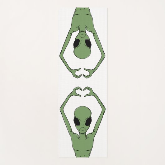 Tapis De Yoga Pose de cœur extraterrestre (Devant)