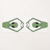 Tapis De Yoga Pose de cœur extraterrestre (Devant (Horizontal))