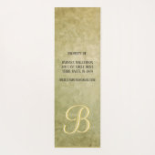 Tapis De Yoga Pose de l'arbre du nom du monogramme personnalisé (Dos)