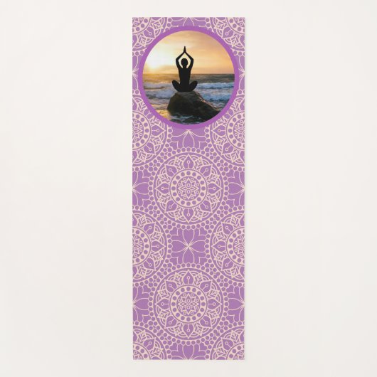 Tapis De Yoga Pose de Yoga Rocky Ocean Shore Sunrise Motif (Devant)