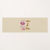 Tapis De Yoga Poses de Yoga de l'ours drôle (Devant (Horizontal))