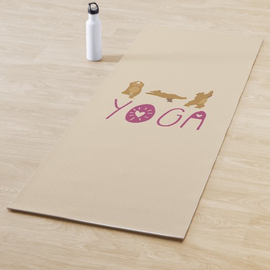 Tapis De Yoga Poses de Yoga de l'ours drôle (En situation)
