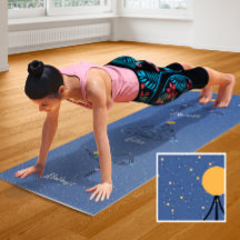 Poses et phrases de Yoga Cosmique Bleu Yoga Mat