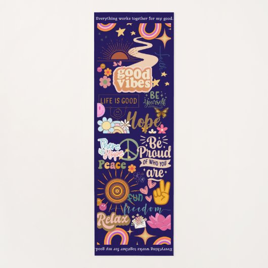 Tapis de yoga Positive Vibes (Devant)
