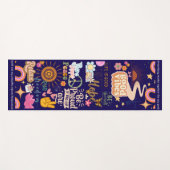 Tapis de yoga Positive Vibes (Devant (Horizontal))