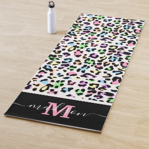 Tapis De Yoga Poster de animal Leopard Chic Monogramme
