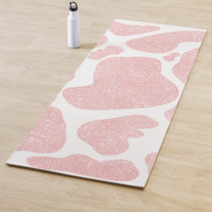 Tapis De Yoga Poster de animal rose Gold White Gros Spots de vac