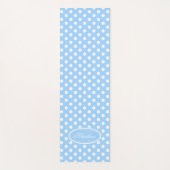 Tapis De Yoga Pot de yoga bleu clair polka blanc (Devant)