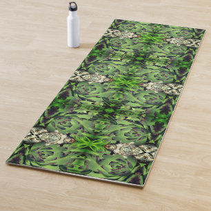 Tapis De Yoga Poules Et Poules Jardin Succulent Gros Plan Abstra