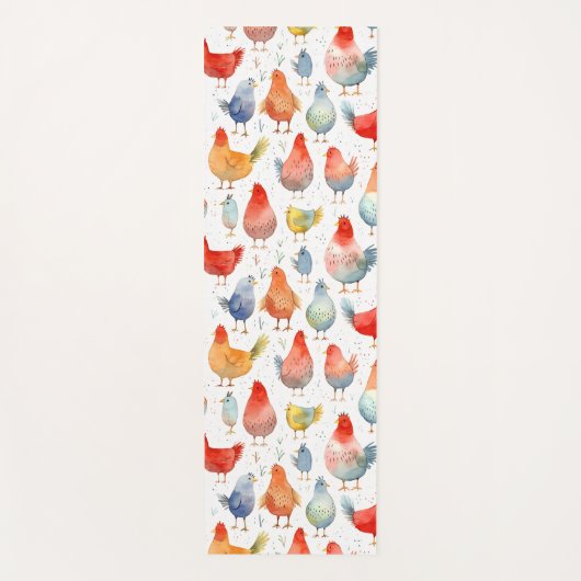 Tapis De Yoga Poulets d'élevage (Devant)