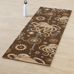 Tapis De Yoga Poulpe Steampunk Rétro Fantastique Mécanique
