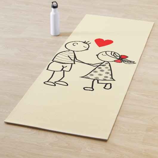 Tapis de yoga pour couple mignon (En situation)
