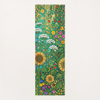 Tapis De Yoga Prairie de tournesols de Klimt