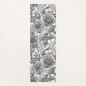 Tapis De Yoga Pré Dandelion en noir et blanc (Devant)