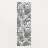 Tapis De Yoga Pré Dandelion en noir et blanc (Dos)