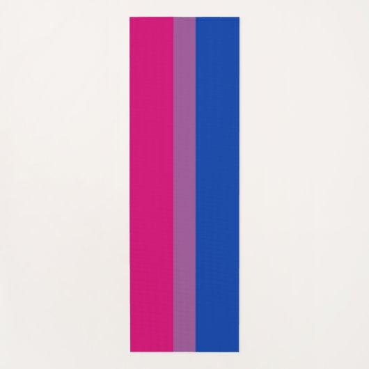 Tapis De Yoga Pride bisexuelle (Bi Drapeau) (Devant)