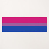 Tapis De Yoga Pride bisexuelle (Bi Drapeau) (Devant (Horizontal))