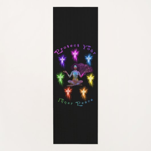 Tapis De Yoga Protégez votre femme de paix intérieure Chakra (Devant)