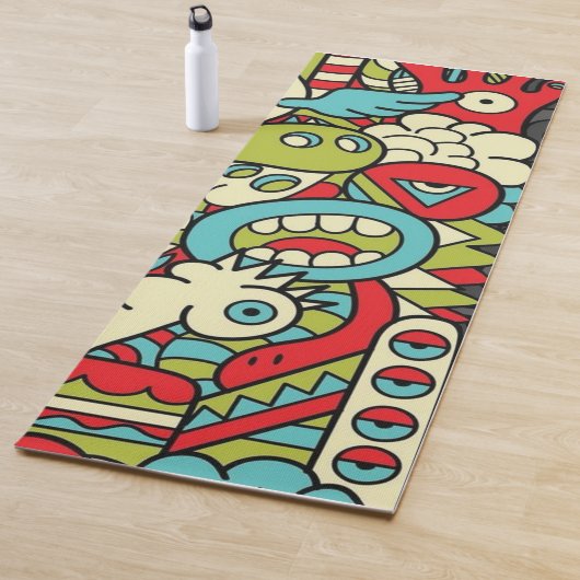 Tapis De Yoga Psychedelic Patterns (En situation)