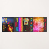 Tapis De Yoga Psychedélique Hippy Trippy Guitare (Devant (Horizontal))