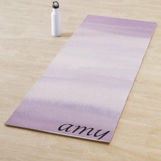 Tapis De Yoga Purple Aquarelle Ombre Personnalisé
