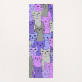 Tapis De Yoga Purple Chats Design Yoga Mat (Devant)