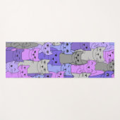 Tapis De Yoga Purple Chats Design Yoga Mat (Devant (Horizontal))
