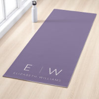 Purple Elegant Moderne Minimaliste Nom Monogramme