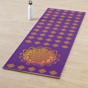 Tapis De Yoga Purple et or