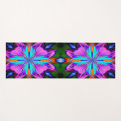 Tapis De Yoga Purple Et Turquoise Abstrait (Devant (Horizontal))