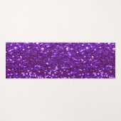 Tapis De Yoga Purple Glitter Bling Glam Modern (Devant (Horizontal))