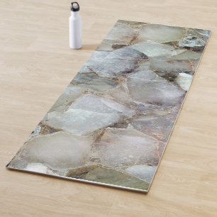 Tapis De Yoga Quartz blanc élégant du Nouvel Âge (double face)