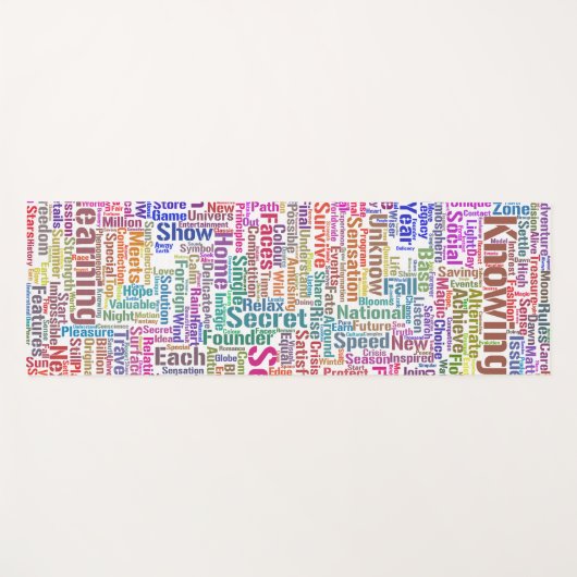Tapis De Yoga Question Apprendre Nuage MotssTexte Motif Message (Devant (Horizontal))