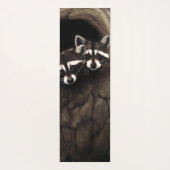 Tapis De Yoga Raccoons Brown Cute Tree (Dos)