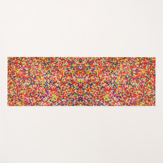 Tapis De Yoga Rainbow Candy Motif (Devant (Horizontal))
