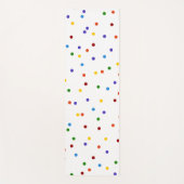 Tapis De Yoga Rainbow Confetti Polka Dot double face (Devant)