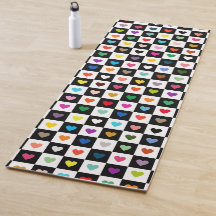 Rainbow Heart Grid Motif