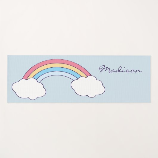 Tapis De Yoga Rainbow Sky nom personnalisé yoga mat (Devant (Horizontal))