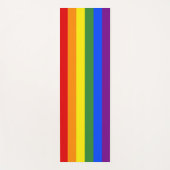 Tapis De Yoga Rainbow Stripes LGBTQ Pride (Devant)