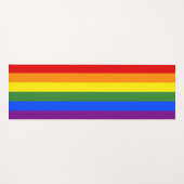 Tapis De Yoga Rainbow Stripes LGBTQ Pride (Devant (Horizontal))