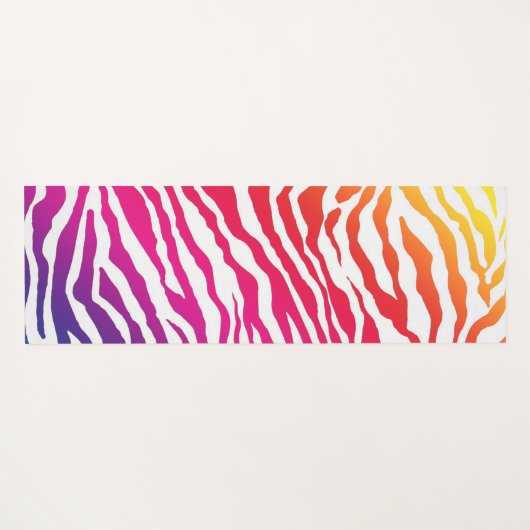 Tapis De Yoga Rainbow Zebra (Dos (Horizontal))