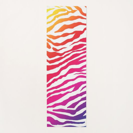 Tapis De Yoga Rainbow Zebra (Devant)