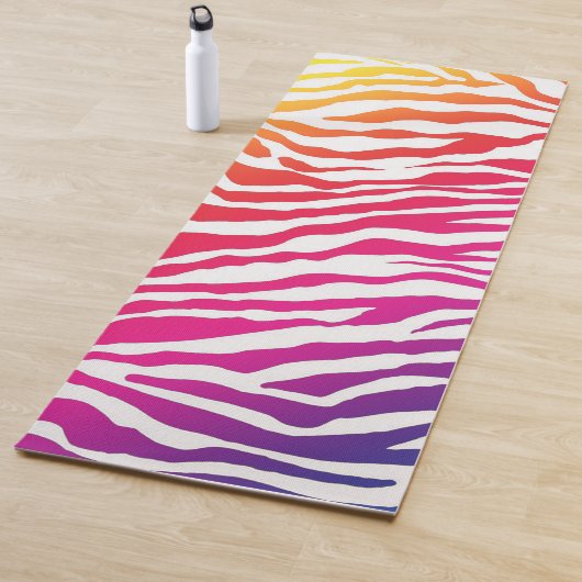 Tapis De Yoga Rainbow Zebra (En situation)