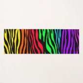 Tapis De Yoga Rainbow Zebra (Devant (Horizontal))