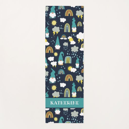 Tapis De Yoga Rainy Day Gnomes Rainbow Kids (Devant)
