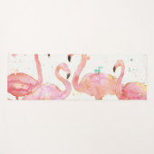 Tapis De Yoga Rassemblement tropical de | des Flamants roses (Devant (Horizontal))
