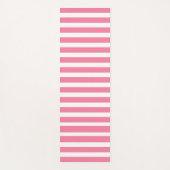 Tapis de yoga rayé rose et blanc (Devant)